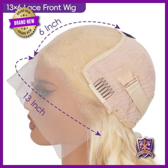13x6 Lace Front Wig Human Hair 26 Inch Body Wave 200% Density Pre Plucked